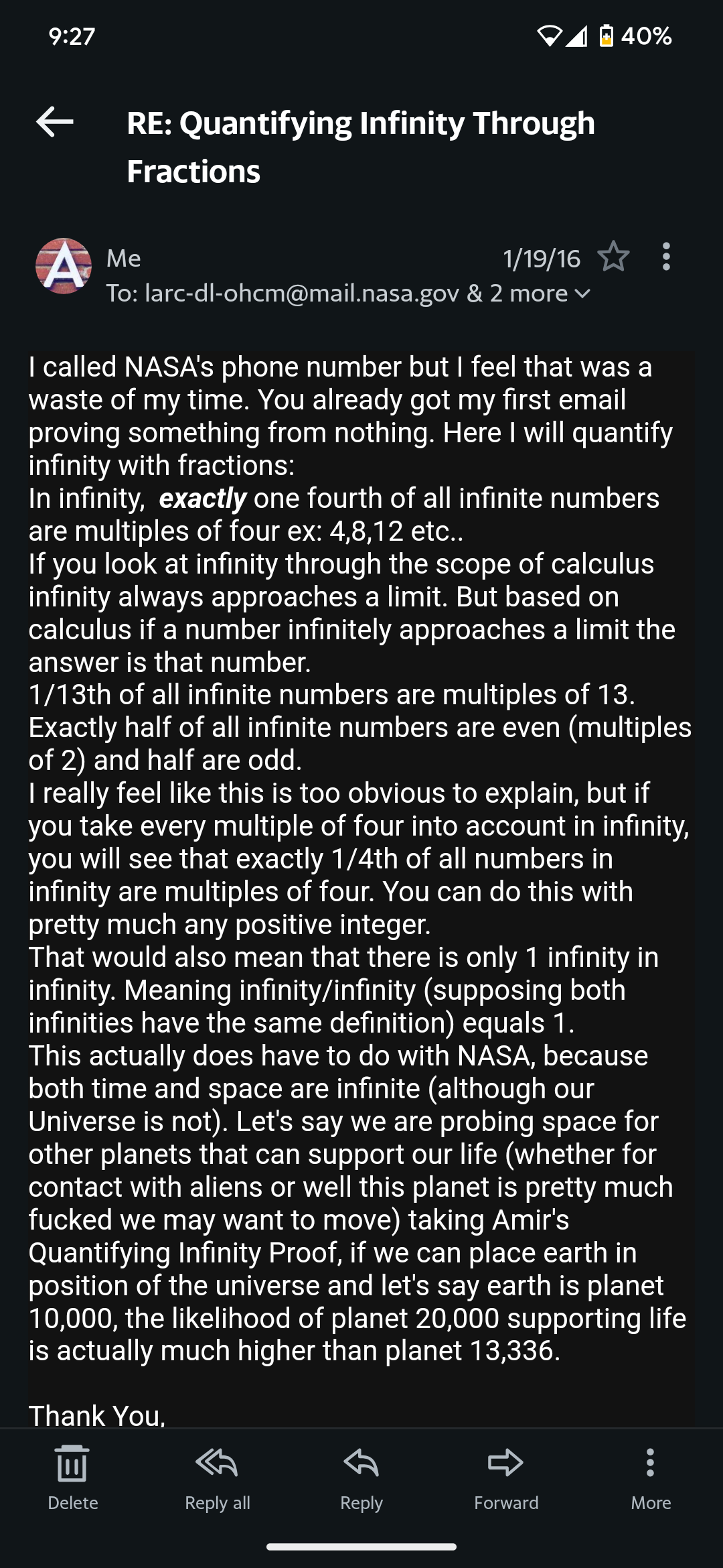 Quantifying ♾️ Through Fractions